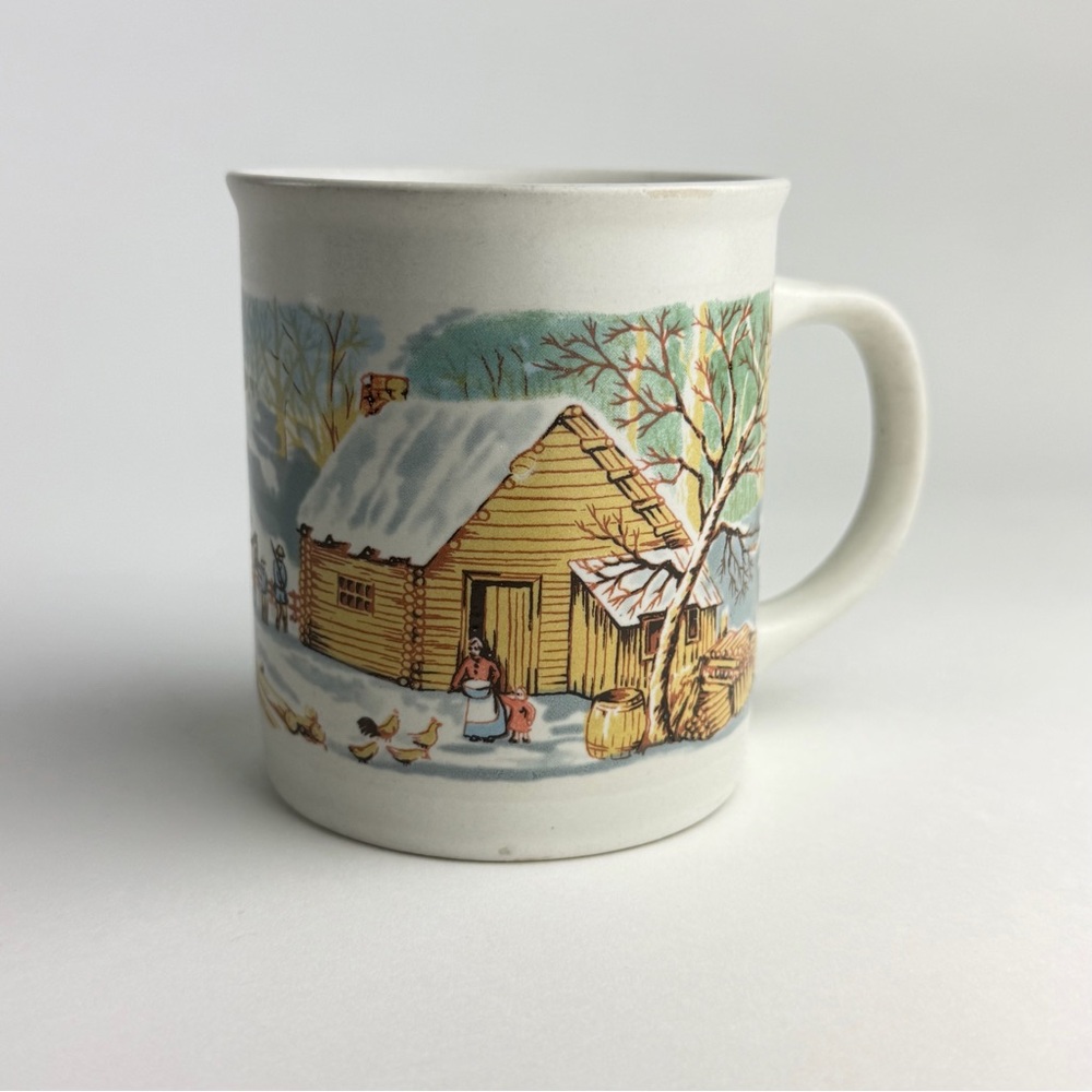 Sunnycraft  Winter Farm Scene Mug